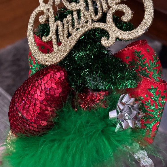 Christmas Headband, Holiday Party Headpiece, Ugly Sweater Party Hair Accessory - Picture 6 of 16